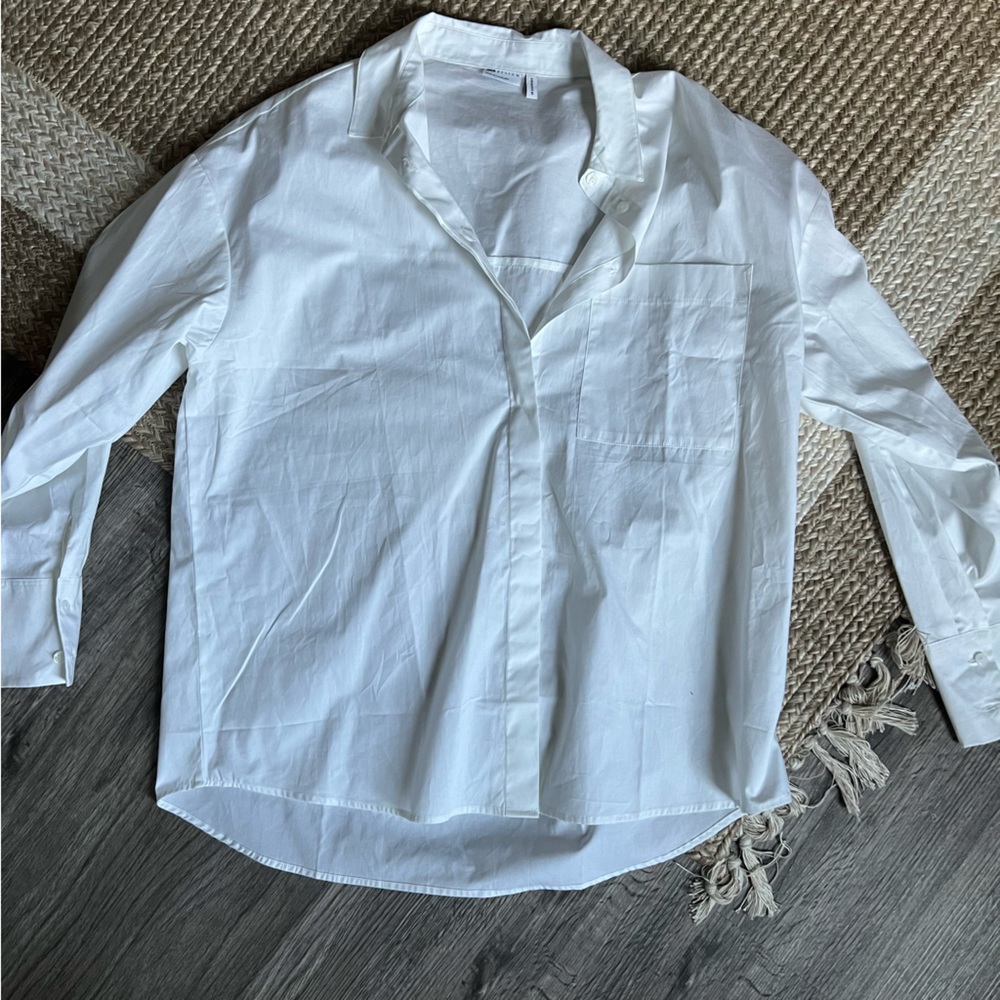 ASOS white oversized boyfriend style dress shirt